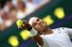 LONDON, ENGLAND - JUNE 26: Rafael Nadal of Spain serves during his Gentlemen's Singles first round match against Thomaz Bellucci of Brazil on day two of the Wimbledon Lawn Tennis Championships at the All England Lawn Tennis and Croquet Club on June 26, 2012 in London, England. (Photo by Clive Brunskill/Getty Images)