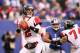 EAST RUTHERFORD, NJ - JANUARY 08: Matt Ryan #2 of the Atlanta Falcons looks to pass in the first half against the New York Giants during their NFC Wild Card Playoff game at MetLife Stadium on January 8, 2012 in East Rutherford, New Jersey. (Photo by Al Bello/Getty Images)