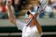 LONDON, ENGLAND - JUNE 29: Sam Querrey of USA celebrates match point during his Gentlemen's Singles second round match against Milos Raonic of Canada on day five of the Wimbledon Lawn Tennis Championships at the All England Lawn Tennis and Croquet Club on June 29, 2012 in London, England. (Photo by Paul Gilham/Getty Images)