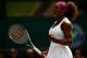 LONDON, ENGLAND - JUNE 30: Serena Williams of the USA reacts during her Ladies' Singles third round match against Jie Zheng of China on day six of the Wimbledon Lawn Tennis Championships at the All England Lawn Tennis and Croquet Club at Wimbledon on June 30, 2012 in London, England. (Photo by Clive Brunskill/Getty Images)