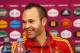 DONETSK, UKRAINE - JUNE 26: In this handout image provided by UEFA, Andres Iniesta of Spain talks to the media during a UEFA EURO 2012 press conference at the Donbass Arena on June 26, 2012 in Donetsk, Ukraine. (Photo by Handout/UEFA via Getty Images)
