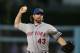 LOS ANGELES, CA - JUNE 29: Starter R.A. Dickey #43 of the New York Mets pitches in the third inning during the MLB game against the Los Angeles Dodgers at Dodger Stadium on June 29, 2012 in Los Angeles, California. (Photo by Victor Decolongon/Getty Images)