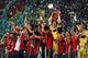 KIEV, UKRAINE - JULY 01: Iker Casillas (C) of Spain lifts the trophy as he celebrates following victory in the UEFA EURO 2012 final match between Spain and Italy at the Olympic Stadium on July 1, 2012 in Kiev, Ukraine. (Photo by Jasper Juinen/Getty Images)