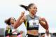 EUGENE, OR - JUNE 30: Allyson Felix celebrates after winning the Women's 200 Meter Dash Final on day nine of the U.S. Olympic Track & Field Team Trials at the Hayward Field on June 30, 2012 in Eugene, Oregon. (Photo by Christian Petersen/Getty Images)