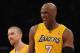 LOS ANGELES, CA - MARCH 31: Lamar Odom #7 of the Los Angeles Lakers reacts after his third consecutive three pointer with Steve Blake #5 during a 110-82 win over the Dallas Mavericks at Staples Center on March 31, 2011 in Los Angeles, California. NOTE TO USER: User expressly acknowledges and agrees that, by downloading and or using this photograph, User is consenting to the terms and conditions of the Getty Images License Agreement. (Photo by Harry How/Getty Images)