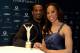 ABU DHABI, UNITED ARAB EMIRATES - MARCH 10: Sanya Richards and boyfriend Aaron Ross arrives at the Laureus World Sports Awards 2010 at Emirates Palace Hotel on March 10, 2010 in Abu Dhabi, United Arab Emirates. (Photo by Ian Walton/Getty Images for Laureus)