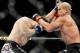 LAS VEGAS - NOVEMBER 21: Tito Ortiz (R) battles Forrest Griffin (L) during their Light Heavyweight Fight at the UFC 106 at Mandalay Bay Events Center on November 21, 2009 in Las Vegas, Nevada. (Photo by Jon Kopaloff/Getty Images)
