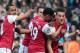 WEST BROMWICH, ENGLAND - MAY 13: Laurent Koscielny of Arsenal celebrates after scoring during the Barclays Premier League match between West Bromwich Albion and Arsenal at The Hawthorns on May 13, 2012 in West Bromwich, England. (Photo by Ross Kinnaird/Getty Images)