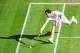LONDON, ENGLAND - JULY 06: Andy Murray of Great Britain hits a forehand shot during his Gentlemen's Singles semi final match against Jo-Wilfried Tsonga of France on day eleven of the Wimbledon Lawn Tennis Championships at the All England Lawn Tennis and Croquet Club on July 6, 2012 in London, England. (Photo by Adam Davy/Pool/Getty Images)