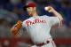 MIAMI, FL - JUNE 29: Cliff Lee #33 of the Philadelphia Phillies pitches during a game against the Miami Marlins at Marlins Park on June 29, 2012 in Miami, Florida. (Photo by Sarah Glenn/Getty Images)