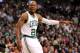 BOSTON, MA - JUNE 07: Ray Allen #20 of the Boston Celtics reacts in the first hlaf against the Miami Heat in Game Six of the Eastern Conference Finals in the 2012 NBA Playoffs on June 7, 2012 at TD Garden in Boston, Massachusetts. NOTE TO USER: User expressly acknowledges and agrees that, by downloading and or using this photograph, User is consenting to the terms and conditions of the Getty Images License Agreement. (Photo by Jim Rogash/Getty Images)