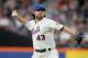 NEW YORK, NY - JULY 05: R.A. Dickey #43 of the New York Mets pitches in the second inning against the Philadelphia Phillies at Citi Field on July 5, 2012 in the Flushing neighborhood of the Queens borough of New York City. (Photo by Jim McIsaac/Getty Images)