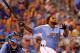 KANSAS CITY, MO - JULY 09: American League All-Star Prince Fielder #28 of the Detroit Tigers at bat in the final round during the State Farm Home Run Derby at Kauffman Stadium on July 9, 2012 in Kansas City, Missouri. (Photo by Dilip Vishwanat/Getty Images)