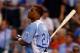 KANSAS CITY, MO - JULY 09: American League All-Star Robinson Cano #24 of the New York Yankees at bat in the first round during the State Farm Home Run Derby at Kauffman Stadium on July 9, 2012 in Kansas City, Missouri. (Photo by Jamie Squire/Getty Images)