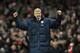 LONDON, ENGLAND - DECEMBER 10: Manager Arsene Wenger of Arsenal celebrates as Robin van Persie of Arsenal scores the opening goal during the Barclays Premier League match between Arsenal and Everton at Emirates Stadium on December 10, 2011 in London, England. (Photo by Michael Regan/Getty Images)