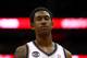 NEWARK, NJ - MARCH 28: MarShon Brooks #9 of the New Jersey Nets looks on against the Indiana Pacers at Prudential Center on March 28, 2012 in Newark, New Jersey. NOTE TO USER: User expressly acknowledges and agrees that, by downloading and or using this photograph, User is consenting to the terms and conditions of the Getty Images License Agreement. (Photo by Chris Chambers/Getty Images)