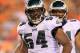 CINCINNATI - AUGUST 20: Brandon Graham #54 of the Philadelphia Eagles celebrates after making a tackle during the NFL preseason game against the Cincinnati Bengals at Paul Brown Stadium on August 20, 2010 in Cincinnati, Ohio. (Photo by Andy Lyons/Getty Images)