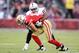 SAN FRANCISCO, CA - AUGUST 20: Lance Long #18 of the San Francisco 49ers is tackled by Joe Porter #28 of the Oakland Raiders at Candlestick Park on August 20, 2011 in San Francisco, California. (Photo by Ezra Shaw/Getty Images)