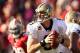SAN FRANCISCO, CA - JANUARY 14: Drew Brees #9 of the New Orleans Saints looks to pass from the pocket against the San Francisco 49ers in the second quarter of the NFC Divisional playoff game at Candlestick Park on January 14, 2012 in San Francisco, California. (Photo by Ezra Shaw/Getty Images)