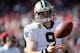 SAN FRANCISCO, CA - JANUARY 14: Drew Brees #9 of the New Orleans Saints warms up before his team takes on the San Francisco 49ers in the NFC Divisional playoff game at Candlestick Park on January 14, 2012 in San Francisco, California. (Photo by Thearon W. Henderson/Getty Images)