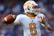 GAINESVILLE, FL - SEPTEMBER 17: Quarterback Tyler Bray #8 of the Tennessee Volunteers attempts a pass during a game against the Florida Gators at Ben Hill Griffin Stadium on September 17, 2011 in Gainesville, Florida. (Photo by Sam Greenwood/Getty Images)