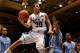 DURHAM, NC - MARCH 03: Seth Curry #30 of the Duke Blue Devils drives to the basket on James Michael McAdoo #43 of the North Carolina Tar Heels during their game at Cameron Indoor Stadium on March 3, 2012 in Durham, North Carolina. (Photo by Streeter Lecka/Getty Images)