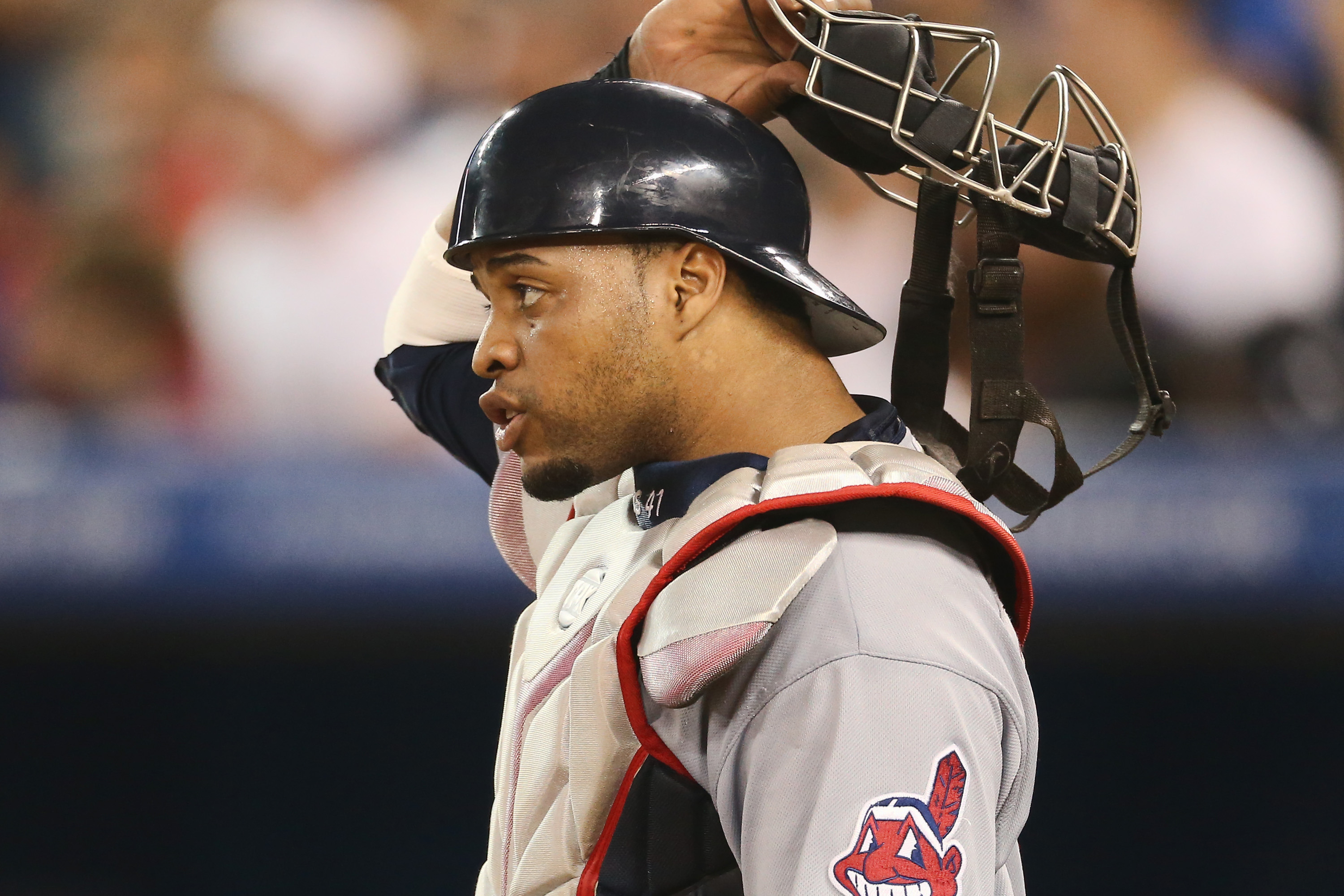 Cleveland Indians welcome Carlos Santana back with hugs and cheers