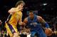 LOS ANGELES, CA - JANUARY 18: Dwight Howard #12 of the Orlando Magic drives against Pau Gasol #16 of the Los Angeles Lakers in the fourth quarter during the game on January 18, 2010 at Staples Center in Los Angeles, California. The Lakers won 98-92. NOTE TO USER: User expressly acknowledges and agrees that, by downloading and/or using this Photograph, user is consenting to the terms and conditions of the Getty Images License Agreement. (Photo by Harry How/Getty Images)