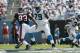 CHARLOTTE, NC - SEPTEMBER 14: Jeff Otah #79 of the Carolina Panthers blocks against Adewale Ogunleye #93 of the Chicago Bears during the game at Bank of America Stadium on September 14, 2008 in Charlotte, North Carolina. (Photo by Kevin C. Cox/Getty Images)
