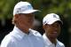 ORLANDO, FL - MARCH 23: Ernie Els of South Africa (L) and Tiger Woods wait to play a shot during the second round of the Arnold Palmer Invitational presented by MasterCard at the Bay Hill Club and Lodge on March 23, 2012 in Orlando, Florida. (Photo by Sam Greenwood/Getty Images)
