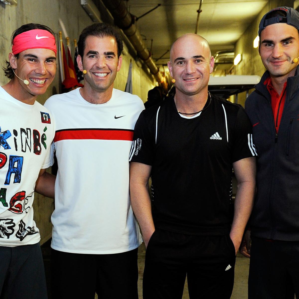 Roger Federer, Rafael Nadal, Novak Djokovic and 16 US Open Champions in