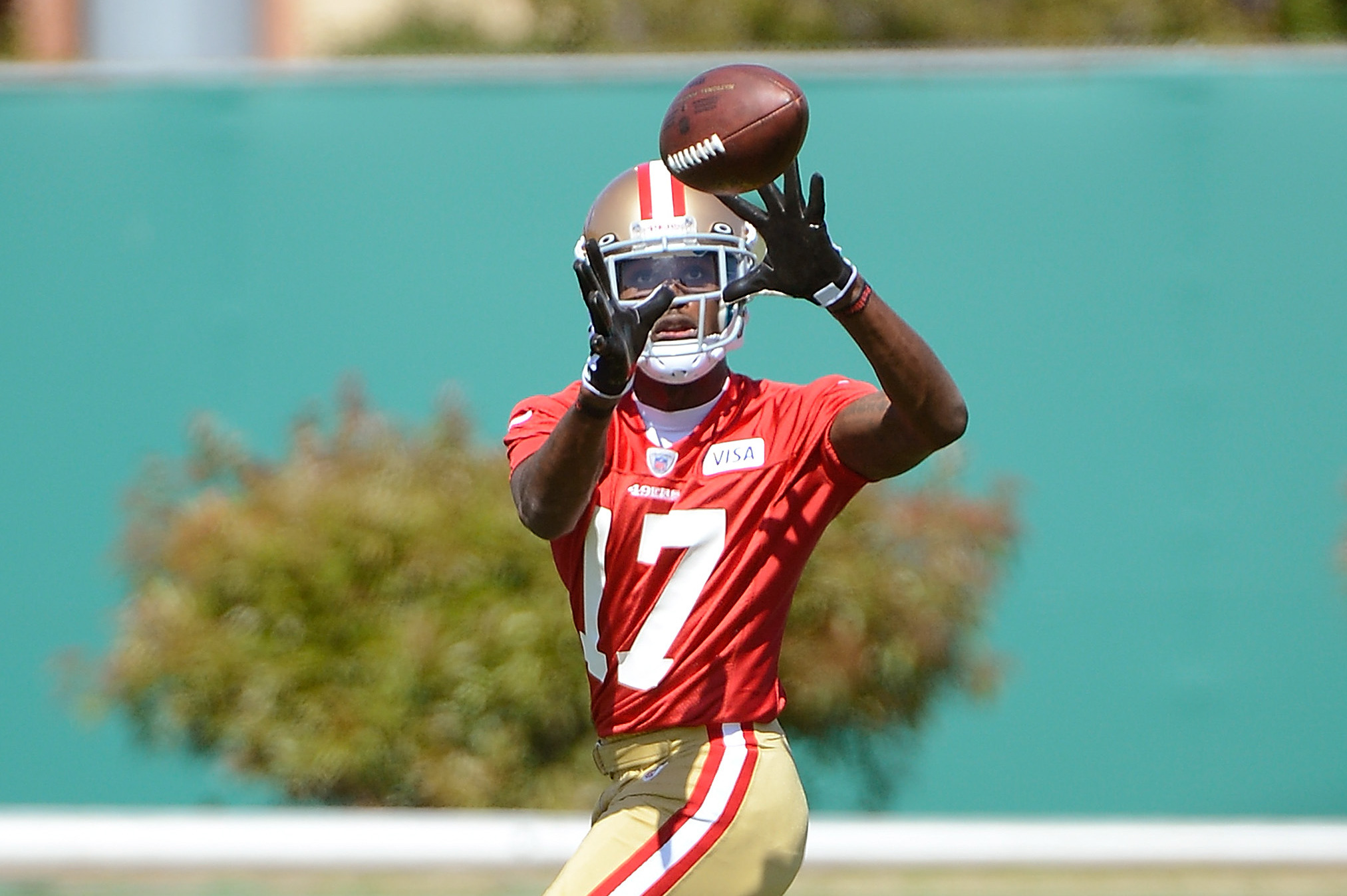 Wide receiver J.J. Stokes of the San Francisco 49ers looks on during  News Photo - Getty Images