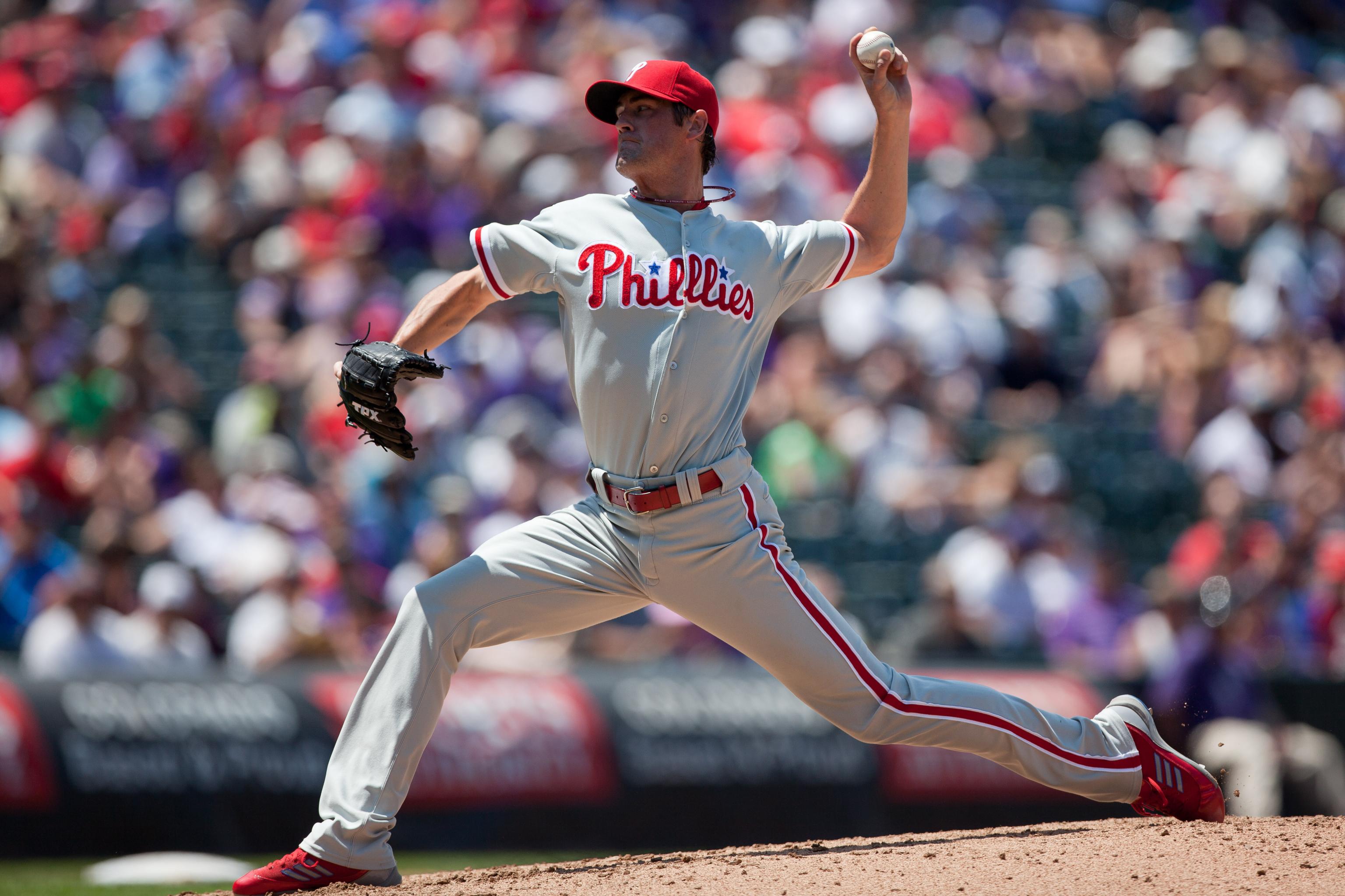 Philadelphia phillies pitcher cole hamels hi-res stock photography