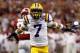 NEW ORLEANS, LA - JANUARY 09: Tyrann Mathieu #7 of the Louisiana State University Tigers reacts after breaking up a play against the Alabama Crimson Tide during the 2012 Allstate BCS National Championship Game at Mercedes-Benz Superdome on January 9, 2012 in New Orleans, Louisiana. (Photo by Chris Graythen/Getty Images)
