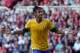 MIDDLESBROUGH, ENGLAND - JULY 20: Neymar of Brazil celebrates scoring a penalty during the international friendly match between Team GB and Brazil at Riverside Stadium on July 20, 2012 in Middlesbrough, England. (Photo by Julian Finney/Getty Images)