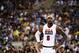 BARCELONA, SPAIN - JULY 22: LeBron James #6 of the US Men's Senior National Team looks on during a Pre-Olympic Men's Exhibition Game between USA and Argentina at Palau Sant Jordi, on July 22, 2012 in Barcelona, Spain. (Photo by David Ramos/Getty Images)