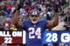 EAST RUTHERFORD, NJ - DECEMBER 05: Terrell Thomas #24 of the New York Giants fires up the crowd against the Washington Redskins on December 5, 2010 at the New Meadowlands Stadium in East Rutherford, New Jersey. The Giants defeated the Redskins 31-7. (Photo by Jim McIsaac/Getty Images)