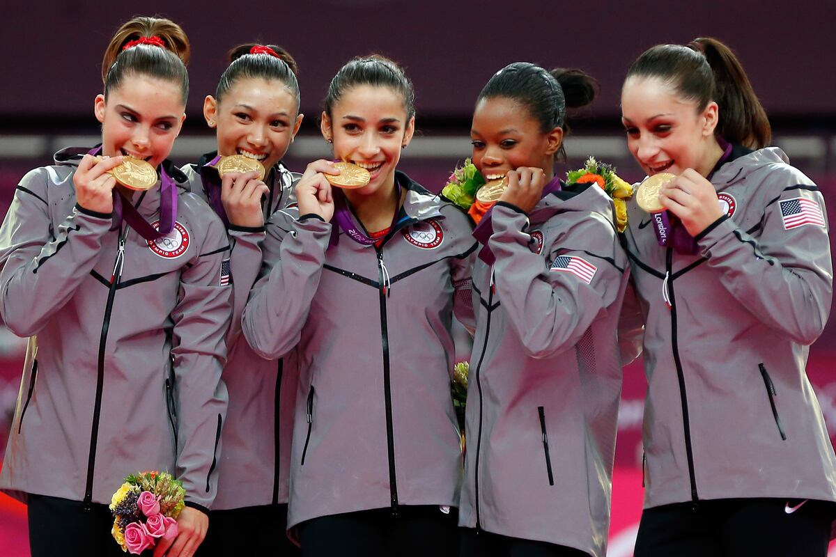 US Women's Gymnastic Olympic Team 2012 Historic Win Highlights Team's