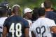 LAKE FOREST, IL - JUNE 12: Head coach Lovie Smith of the Chicago Bears talks to players following a minicamp practice at Halas Hall on June 12, 2012 in Lake Forest, Illinois. (Photo by Jonathan Daniel/Getty Images)