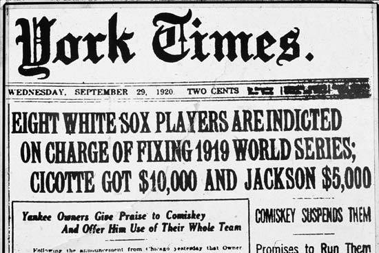 Newspapers.com - As part of the unfolding Black Sox scandal, 8