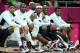 LONDON, ENGLAND - AUGUST 02: Members of The United States team watch play from the bench in the second half against Nigeria during the Men's Basketball Preliminary Round match on Day 6 of the London 2012 Olympic Games at Basketball Arena on August 2, 2012 in London, England. (Photo by Christian Petersen/Getty Images)