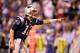 INDIANAPOLIS, IN - FEBRUARY 05: Quarterback Tom Brady #12 of the New England Patriots reacts while taking on the New York Giants during Super Bowl XLVI at Lucas Oil Stadium on February 5, 2012 in Indianapolis, Indiana. (Photo by Ezra Shaw/Getty Images)