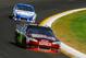 LONG POND, PA - AUGUST 05: Jeff Gordon, driver of the #24 Drive to End Hunger Chevrolet, leads Carl Edwards, driver of the #99 Fastenal Ford, during the NASCAR Sprint Cup Series Pennsylvania 400 at Pocono Raceway on August 5, 2012 in Long Pond, Pennsylvania. (Photo by Jared C. Tilton/Getty Images)