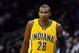 NEWARK, NJ - MARCH 28: Leandro Barbosa #28 of the Indiana Pacers looks on against the New Jersey Nets at Prudential Center on March 28, 2012 in Newark, New Jersey. NOTE TO USER: User expressly acknowledges and agrees that, by downloading and or using this photograph, User is consenting to the terms and conditions of the Getty Images License Agreement. (Photo by Chris Chambers/Getty Images)