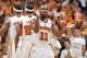 KNOXVILLE, TN - JANUARY 21: Trae Golden #11 of the Tennessee Volunteers celebrates late in the game against the Connecticut Huskies at Thompson-Boling Arena on January 21, 2012 in Knoxville, Tennessee. Tennessee defeated Connecticut 60-57. (Photo by Joe Robbins/Getty Images)