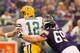 MINNEAPOLIS, MN - OCTOBER 23: Jared Allen #69 of the Minnesota Vikings sacks Aaron Rodgers #12 of the Green Bay Packers at the Hubert H. Humphrey Metrodome on October 23, 2011 in Minneapolis, Minnesota. (Photo by Adam Bettcher /Getty Images)