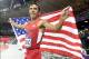 Aug 7, 2012; London, United Kingdom; Leonel Manzano (USA) celebrates after placing second in the men's 1500m final during the 2012 London Olympic Games at Olympic Stadium. Mandatory Credit: Kirby Lee-USA TODAY Sports