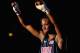 LONDON, ENGLAND - AUGUST 08: Claressa Shields of the United States celebrates her victory against Marina Volnova of Kazakhstan during the Women's Middle (75kg) Boxing semifinals on Day 12 of the London 2012 Olympic Games at ExCeL on August 8, 2012 in London, England. (Photo by Scott Heavey/Getty Images)