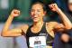 EUGENE, OR - JUNE 23: Lolo Jones reacts after qualifying for 2012 Olympics after coming in third in the women's 100 meter hurdles final during Day Two of the 2012 U.S. Olympic Track & Field Team Trials at Hayward Field on June 23, 2012 in Eugene, Oregon. (Photo by Christian Petersen/Getty Images)