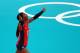 LONDON, ENGLAND - AUGUST 09: Destinee Hooker #19 of United States celebrates after a point against Korea during the Women's Volleyball semifinal match on Day 13 of the London 2012 Olympics Games at Earls Court on August 9, 2012 in London, England. (Photo by Elsa/Getty Images)